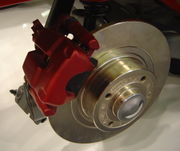 Typical brake disc/caliper